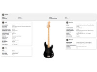 Fender Standard Precision Bass MN Black Pickguard Black