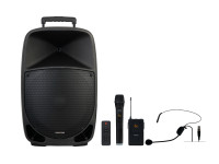 Fonestar MALIBU-315 - Altavoz portátil., 2 micrófonos inalámbricos UHF, 1 de mano y 1 de diadema (650 MHz y 660 MHz)., Reproductor Bluetooth/USB/microSD/FM/LINE y grabadora de audio con micrófono., Receptor Bluetooth 5.... Fonestar MALIBU-315 - Altavoz portátil., 2 micrófonos inalámbricos UHF, 1 de mano y 1 de diadema (650 MHz y 660 MHz)., Reproductor Bluetooth/USB/microSD/FM/LINE y grabadora de audio con micrófono., Receptor Bluetooth 5....