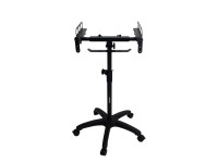 Gator Suporte com Rodas e Ajuste de Altura e Inclinação - Soporte profesional para consolas de mezcla, controladores, racks 1U, cajas de ritmos y samplers, Ideal para estudios y presentaciones en vivo., Altura ajustable entre 70 y 105 cm (27,5” – 41,3”), ...