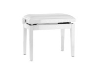 GEWA 130012 Banco de Piano Deluxe Vinil Branco Brilhante
