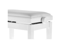 GEWA 130012 Banco de Piano Deluxe Vinil Branco Brilhante
