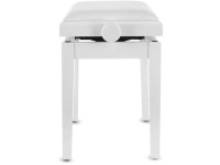 GEWA 130031 Banco de Piano Deluxe Vinil Branco Brilhante