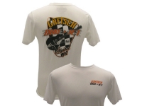 Gretsch Duo Jet M - camiseta Gretsch, el color blanco, letras grandes en la espalda, letra más pequeña en el frente, doble costura, tamaño M, 