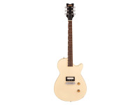 Gretsch Streamliner Jet 1 Pickup LRL Vintage White - Cuerpo: Caoba con tapa de arce tallada, Acabado: Poliéster blanco brillante vintage, Mástil: Caoba, perfil rápido en Gretsch Streamliner Jet 1 Pickup LRL Vintage White - Cuerpo: Caoba con tapa de arce tallada, Acabado: Poliéster blanco brillante vintage, Mástil: Caoba, perfil rápido en