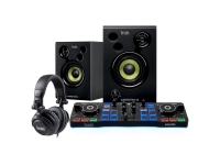Hercules DJ DJStarter Kit - Controlador DJControl Starlight DJ + cable USB, DJMonitor 32 monitores DJ + 3 cables de alimentación (Reino Unido, UE, 
