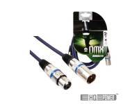HQ Power PAC102 - Cable DMX XLR 3P Macho / XLR 3P Hembra 2.5M HQ POWER PAC102, Cable profesional para control DMX, XLR 3P Macho / 3P Hembra, Impedancia: 100~110 ohmios, conectores dorados, Conductores libres de oxíg...