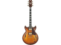 Ibanez AM153FM-ATT - Cuerpo y tapa: Arce flameado, Mástil encolado de tres piezas: Nyatoh / arce, Escala: Ébano, Incrustaciones de escamas: bloques de acrílico y abulón, Perfil del brazo: AM Artstar, Radio de escala: 3...