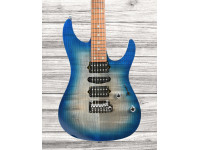 Ibanez  AZ2407F-SDE - Cuerpo: Tilo, Tapa: arce flameado, Mástil atornillado: arce tostado, Diapasón: arce tostado, Incrustaciones de escala de puntos de abulón, Perfil del mástil: AZ Oval C - Grosor en el traste 1: 21 m...