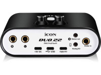 Icon  Duo22 Dyna - Entrada de micrófono/instrumento de 24 bits a 192 kHz, interfaz de grabación USB de 2 salidas, El DAC/ADC de estudio de última generación ofrece un rango dinámico súper alto: 127 dB, Admite conexió...