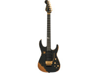 Jackson Pro Series Signature Phil Collen PC1-E EB Negro desgastado - Cuerpo de caoba, Acabado de laca de nitrocelulosa con efecto envejecido., Mástil fabricado en una sola pieza de arce caramelizado., Doble refuerzo de grafito en el mástil., Diapasón de ébano con ra...