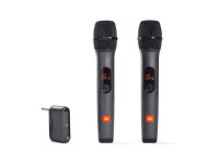 JBL Hifi Wireless Microphone - Voces de alta calidad y JBL Original Pro Sound, Receptor UHF inalámbrico de doble canal recargable, Conéctate y diviértete, Los micrófonos vienen con pilas AA reemplazables, Mejor rendimiento con c...