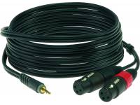 Klotz AY8-0300 - Cable de inserción Klotz XLR-MJ 2m, Categoría: Nivel de entrada, Tipo de cable: MY218, 2x 0,18 mm², Ø 5,8 mm, Capa: PVC, Armadura: escudo espiral, Conectores: Switchcraft - XLR de 3 polos - Serie A...