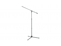 K&M 21021 Overhead Stand  - Soporte extra alto, Brazo extra ancho: 106,5 cm, Altura regulable: 112 a 201 cm, peso: 5,84 kg, de color negro, 