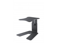 K&M 26772 Table Monitor Stand  B-Stock - Dimensiones base: 214 x 214 mm, Placa de soporte: 150 x 170 mm, Altura: de 167 a 254 mm, Ajuste de altura: continuo, Construcción de patas: placa de acero plana, Material: acero, 