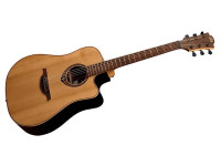 LAG   GLAT170DCE  - Guitarra electroacústica en forma de Dreadnought con cutaway de edición especial., Este modelo está fabricado con tapa de Cedro macizo, fondo y aros de Khaya., El diapasón está hecho de un material...