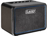Laney  Mini Bass NX  - Amplificador combinado para bajo eléctrico alimentado por batería, Amplificador de potencia estéreo con potencia de salida de 2x3 vatios, Dos altavoces Laney de rango completo de 3