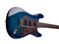 Magneto U-One Sonnet Modern See Thru Blue Quilt with Gig Bag 