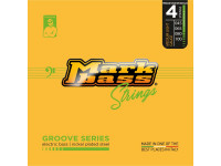 Markbass Groove NS 4 045-100 - Calibre medio ligero: .045 / .065 / .080 / .100, Construcción de acero niquelado de alta calidad., Encordado a mano por maestros encordadores., Núcleo hexagonal con alto contenido de carbono, Sonid...