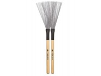 Meinl SB302 7A Fixed Wire Brush - Escoba de metal, Mango de madera 7A, No retráctil, Diámetro del mango: 14,5 mm, Longitud: 344 mm, Peso por pieza: 46 g, 