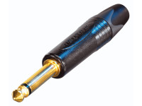 Neutrik  NP2 X-B - Enchufe Jack 6.3mm, desequilibrado, Diseño ergonómico elegante, Alivio de tensión tipo mandril probado para una retención confiable del cable, Para diámetros de cable de 4-7 mm, caparazón negro, ...