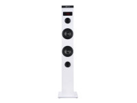 NGS   Torre de Som c/ BT - Altavoces: Bluetooth, El color blanco, Potencia de sonido: 50W, Tipo Microsistema de audio, Color del producto Blanco, Reproductor de casete Sí, 