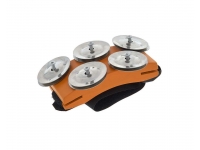 Ortega OSSFT Foot Tambourine - Pandereta para cantautor, Material: Caucho, 5 pares de clips de acero inoxidable, diseño ergonomico, para fijar al pie, 