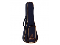 Ortega OUBSTD-CC Uke Gigbag - Bolsa para ukelele de concierto, Tapicería gruesa, Cremalleras estables, Asa acolchada y compartimento para accesorios., Longitud del instrumento: 62 cm, Material: nylon reforzado, 