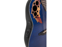 Ovation  Celebrity Elite Plus CE44P Mid Cutaway Blue Transparent Quilt