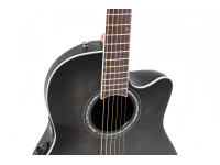Ovation  Celebrity Traditional Plus CS24P Mid Cutaway Transparent Blackburst Flame