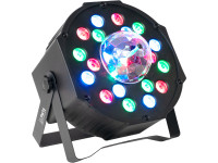 Party Light & Sound  PARTY-PAR-ASTRO - Proyector PAR inteligente que ofrece, además de LED tricolor, un efecto ASTRO para darle vida a tus fiestas., 7 canales DMX, 18 LED rojos, verdes y azules, Efecto astro con 3 LED rojos, azules y ve...