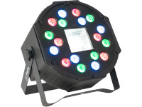 Party Light & Sound  PARTY-PAR-STROBE - Proyector PAR inteligente que ofrece, además de LEDs tricolor, un efecto estroboscópico para potenciar tus fiestas., 8 canales DMX, 18 LED rojos, verdes y azules, Estroboscopio con 36 LED blancos, ...