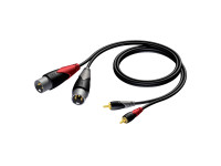 ProCab  CLA701/3 3m - 2 x XLR macho - 2 x RCA/Cinch macho, Serie Clásica, Conductores de alambre delgado y denso de 28 AWG, chaqueta de pvc flexible, escudo espiral, cobre libre de oxígeno, 