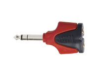 Proel  AT175PRO - Nuevo adaptador profesional en PVC doblemente moldeado de alta resistencia, con conexiones niqueladas anticorrosión: conector estéreo de 6,3 mm > 2 conectores hembra estéreo de 3,5 mm, Conector est...