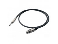 Proel BULK200LU3 3 m - Cable profesional con conector PROEL mono jack Ø 6,3 mm / - PROEL hembra XLR, Longitud: 3m., Disponible en negro., De color negro, Fichas: PROEL - S4CPRO - XLR3FVPRO, Cable: HPC225, 