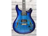 PRS  SE Hollowbody II Faded Blue Burst - Guitarra serie PRS SE, Acabado azul transparente de alto brillo., Construcción de mástil fijo con longitud de escala de 25