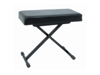 Quiklok BX/8 Adjustable X Piano Bench - Profundidad del asiento: 25 cm, Ancho del asiento: 53cm, Grosor del asiento: 7,5 cm, Posiciones de altura: 48 cm, 51 cm, 58 cm, Capacidad de peso: 112 kg, De color negro, 