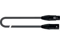 Quiklok  PVC XLR/XLR - 2 m - De color negro, Conectores: XLR, Forma: recta, Longitud (m): 2m, Material: PVC, Número de pares: 1, 