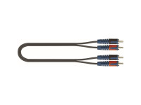 Quiklok   RKSA/110-1 Cabo adaptador SOLID 2 RCA macho / 2 RCA macho 1 mt.