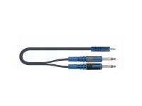 Quiklok RKSA/140-5 5m  - Cable de audio 5M 3,5 mm 2 x 6,35 mm negro, azul, gris, QUIK-LOK RKSA/140-5. Conector 1: 3,5 mm, Género del conector 1: Macho, Conector 2: 2 x 6,35 mm, Género del conector 2: Macho, Material del ca...