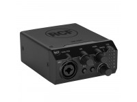 RCF  TRK PRO1 - Interfaz de audio alimentada por bus USB 2.0 de 1 entrada y 2 salidas, Hasta 24 bits/192 kHz, 1 entrada combinada de micrófono e instrumento/línea, preamplificador de alta calidad, salida balancead...
