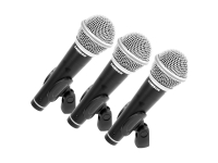 Samson R21 Cardioid Dynamic Vocal Microphone 3-Pack - Conjunto de 3 micrófonos vocales dinámicos, Efectivo filtro de viento y pop, Patrón polar: cardioide, Rango de transmisión: 80 - 12.000 Hz, Impedancia: 500 ohmios, Sensibilidad: -53 dBV/pa (1,5 mV/...