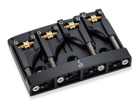 Schaller  3D-4 Bass Bridge BK - Puente patentado para bajo eléctrico de 4 cuerdas, Análogo a 3D-6, Los soportes del puente de rodillos minimizan de manera confiable la rotura de las cuerdas al tiempo que mantienen la entonación y...