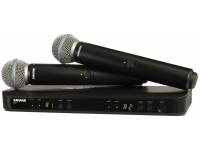 Shure BLX288/Beta 58 H8 - El sistema BLX288/PG58 cuenta con el receptor BLX88 de dos canales de Shure y un par de transmisores BLX2, cada uno equipado con una cápsula de micrófono Shure PG58., Tipo dinámico (bobina móvil), ...