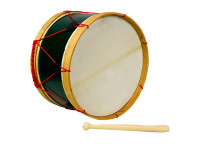 Sond Bombo tradicional 38cm Madeira/Verde - Bombo Tradicional, tamaño: 38cm, madera/verde, cuero natural, Incluye mazo, Hecho en Portugal, 