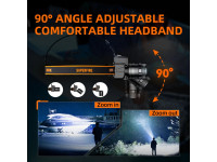 Superfire Lanterna de Cabeça 10W 350lm IP44 Zoom HL58