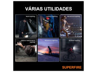 Superfire Lanterna de Cabeça 2W 340lm C/ Sensor Movimento HL65