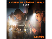Superfire Lanterna de Mão 2 em 1 5W 600lm IP44 TH04