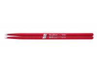 Tama  5BRZ RedZone Oak Sticks - Serie Zona Roja, Material: Roble, punta de nailon, Un poco más de lo habitual, Extremos de cable redondeados para uso en ambos lados, Diámetro: 15 mm, 