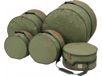 Tama  Power Pad Drum Bag Set MG  - Tama Power Pad Juego de bolsas, TDSS52KMG, acabado: verde musgo, colección de diseñador, acolchado de 10 mm, Juego de bolsas adecuado para Tom Tom de bombo de 22