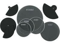 Tama  SPP522KC Silent Practice Set - Conjunto de platillos de malla y amortiguadores de cabeza, para la práctica silenciosa, Conjunto compuesto por:, Parche de malla para bajo de 22